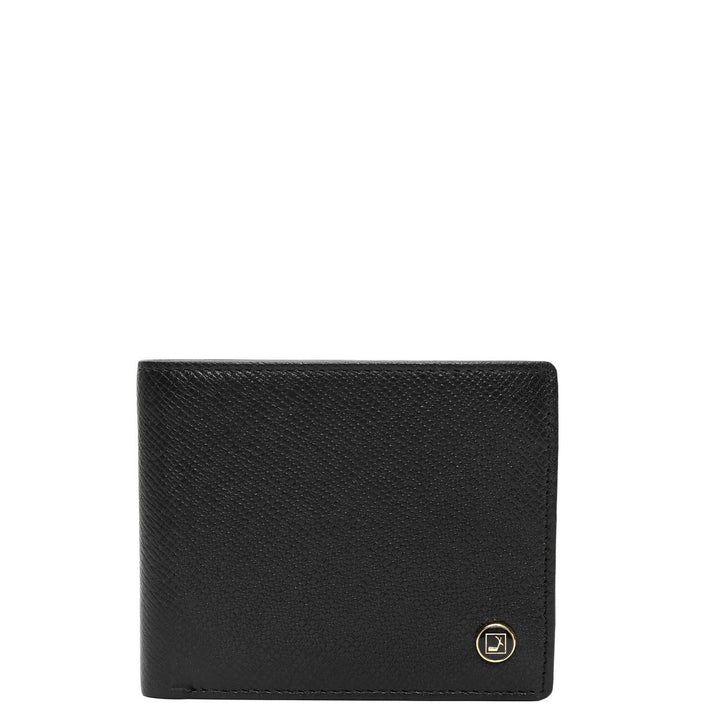 Black Bifold Leather Mens Wallet