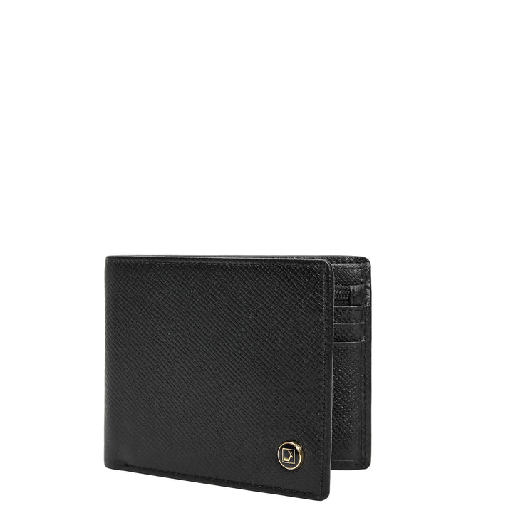 Black Bifold Leather Mens Wallet