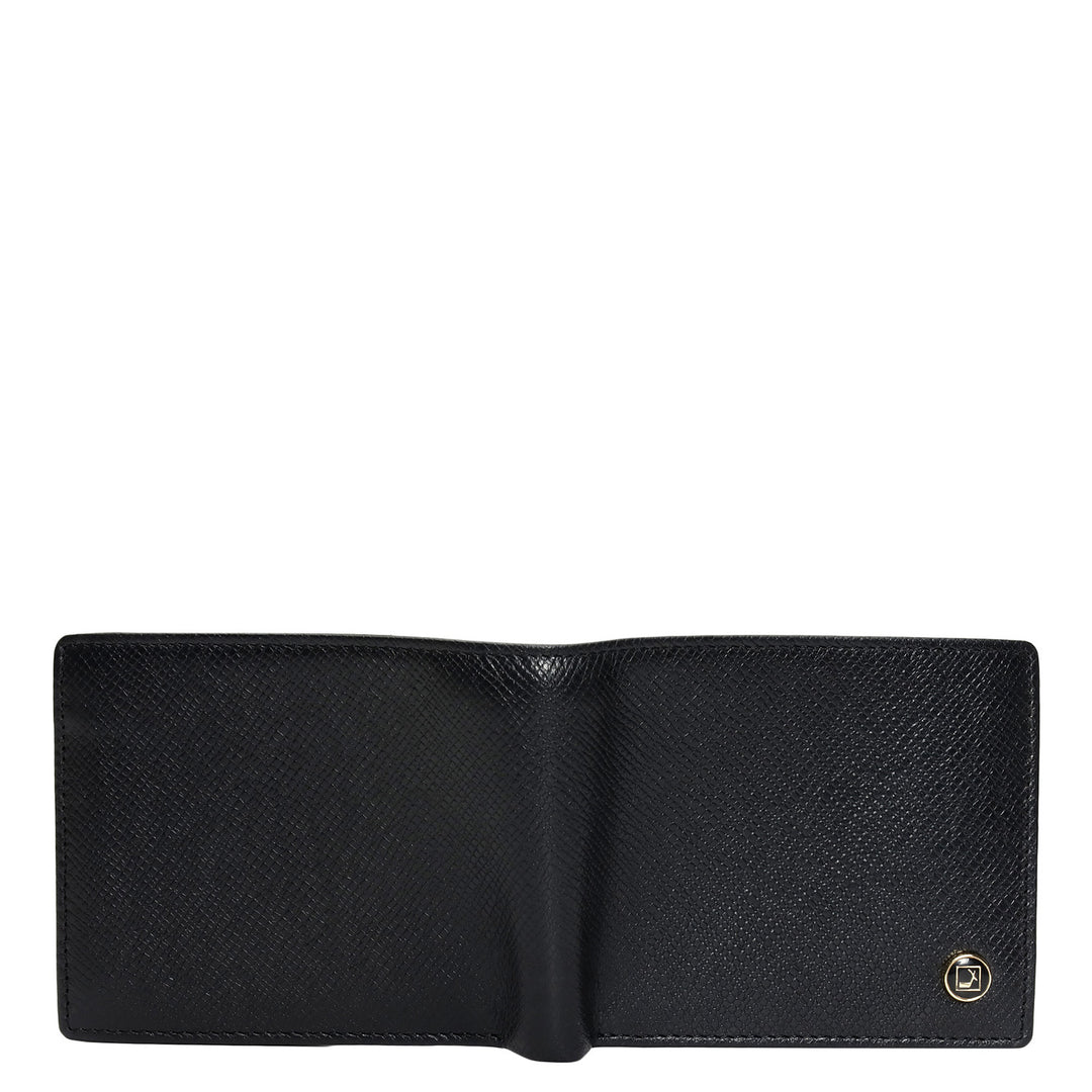 Black Bifold Leather Mens Wallet