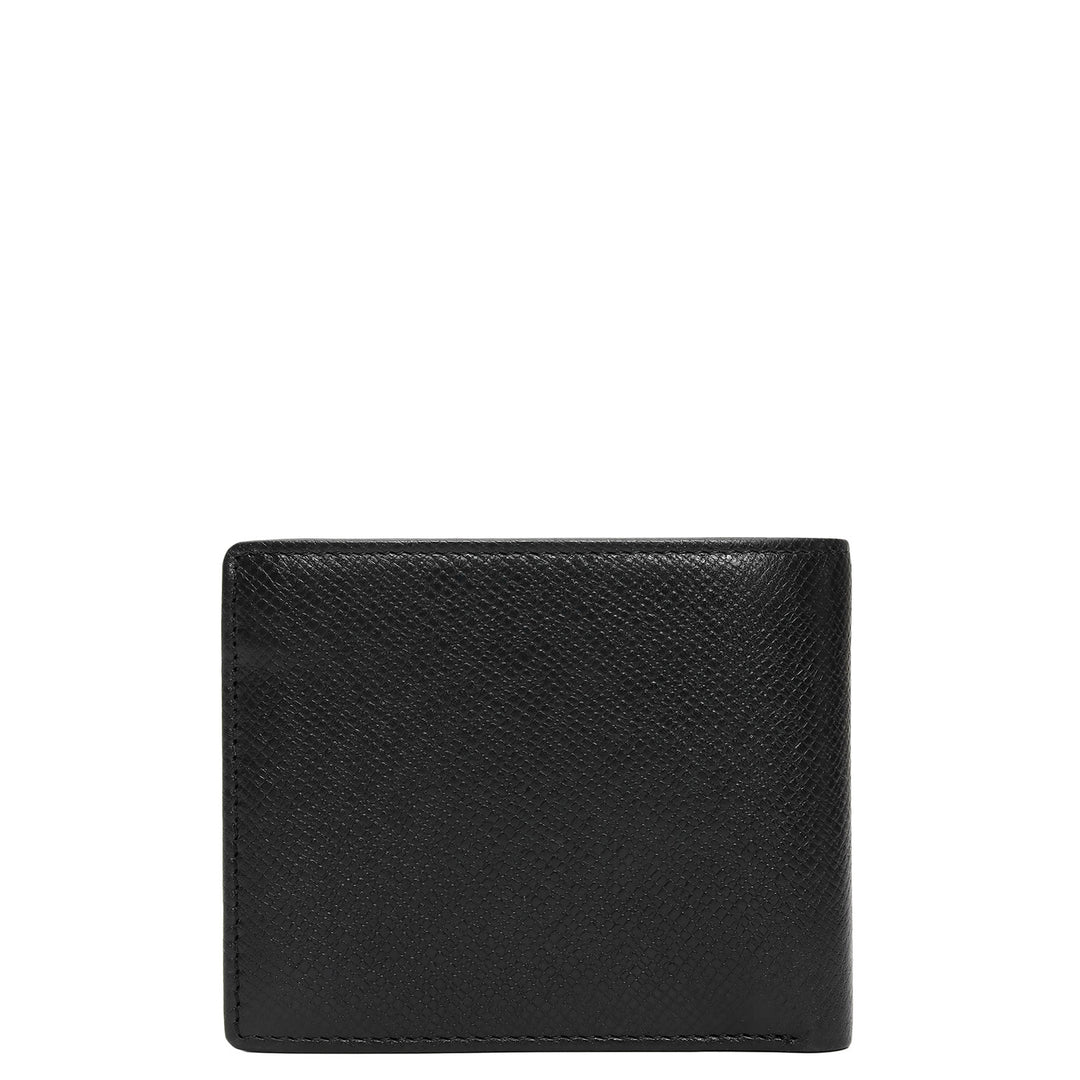 Black Bifold Leather Mens Wallet