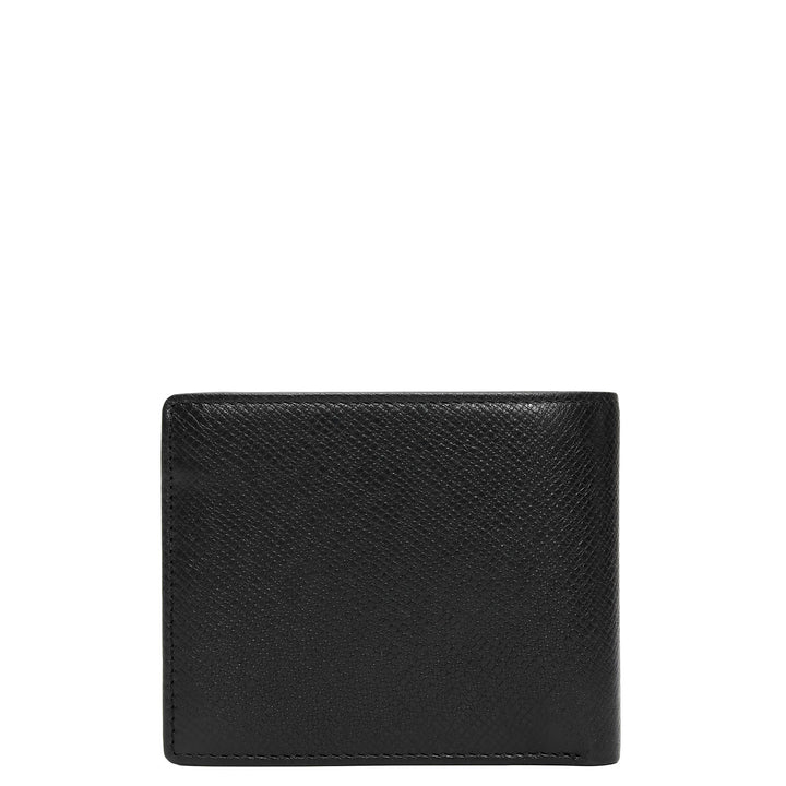 Black Bifold Leather Mens Wallet