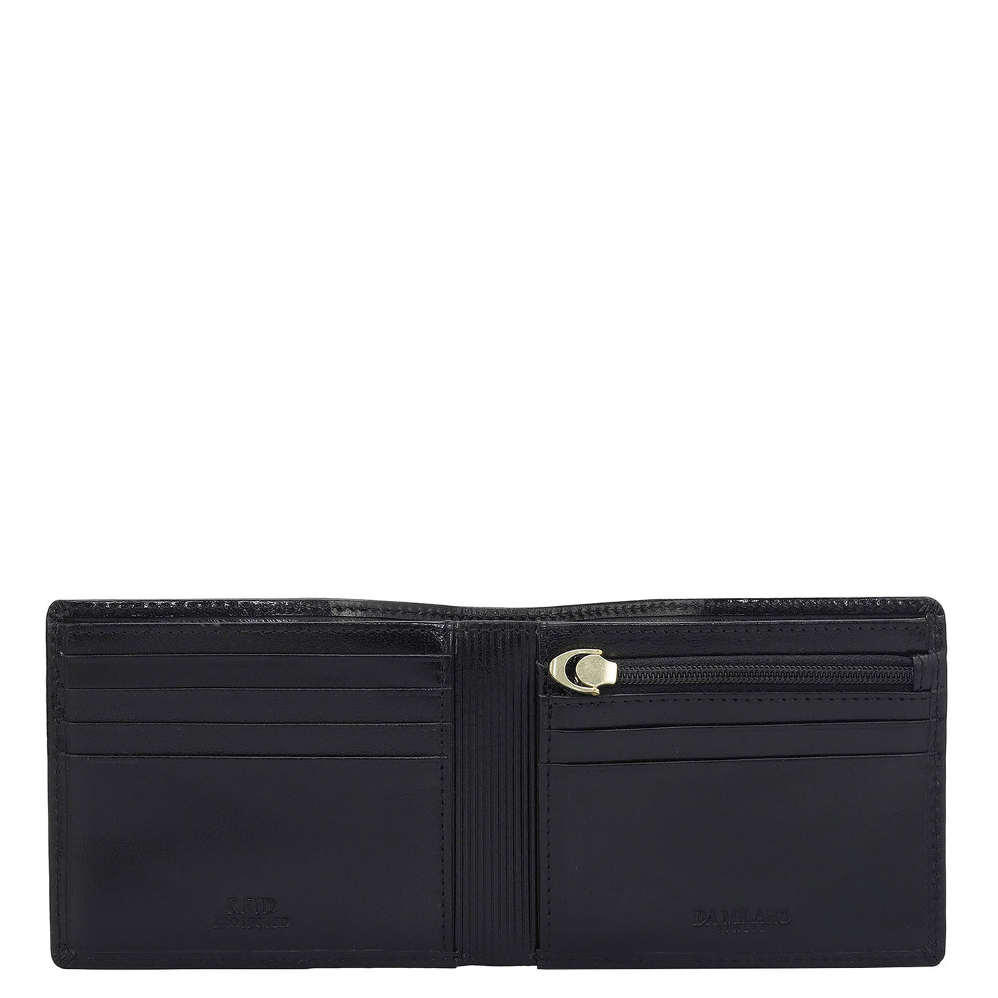 Black Bifold Leather Mens Wallet