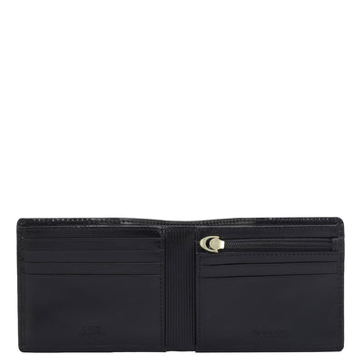 Black Bifold Leather Mens Wallet