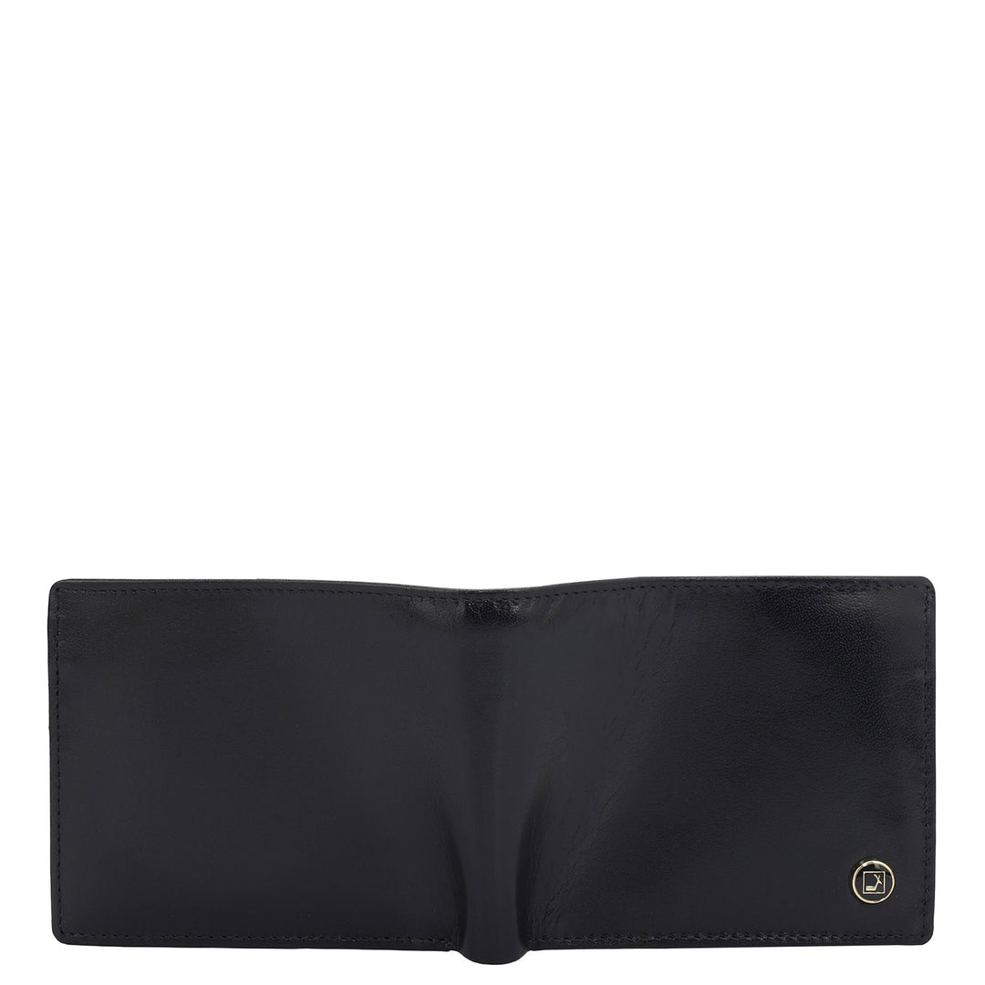 Black Bifold Leather Mens Wallet