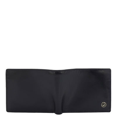 Black Bifold Leather Mens Wallet