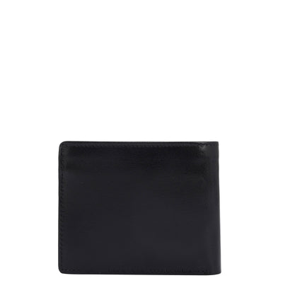 Black Bifold Leather Mens Wallet