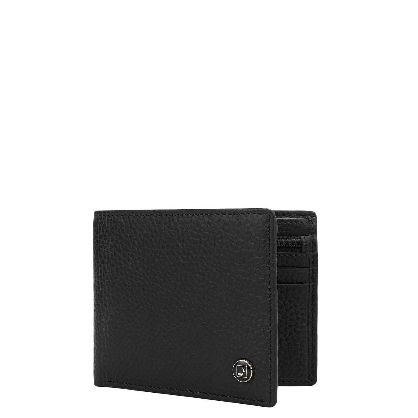 Black Bifold Leather Mens Wallet