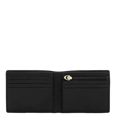 Black Bifold Leather Mens Wallet