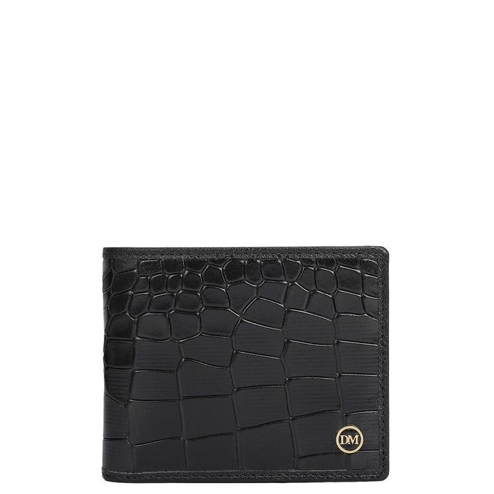 Black Bifold Leather Mens Wallet