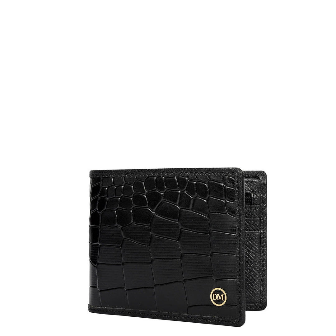 Black Bifold Leather Mens Wallet