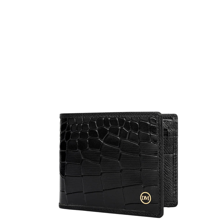 Black Bifold Leather Mens Wallet