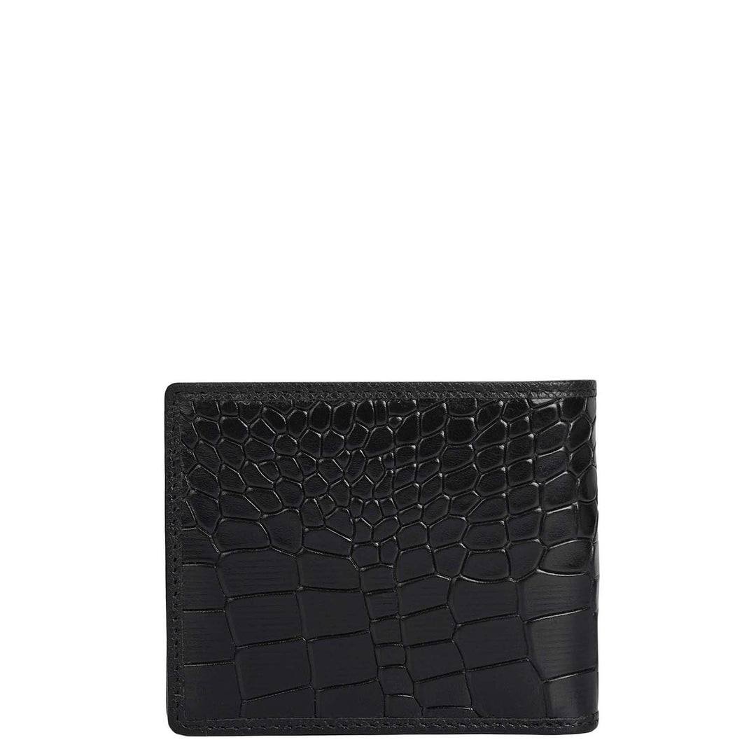 Black Bifold Leather Mens Wallet