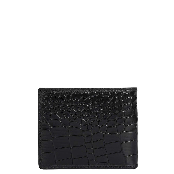 Black Bifold Leather Mens Wallet