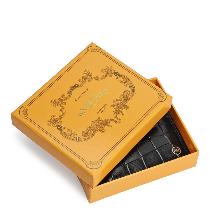 Black Bifold Leather Mens Wallet