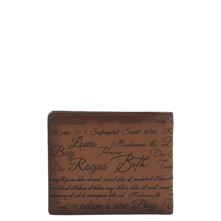 Cognac Bifold Leather Mens Wallet