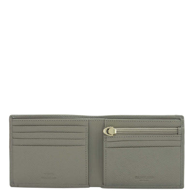 Stone Grey Bifold Leather Mens Wallet