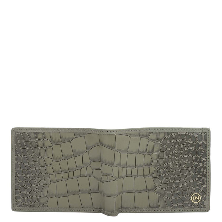 Stone Grey Bifold Leather Mens Wallet