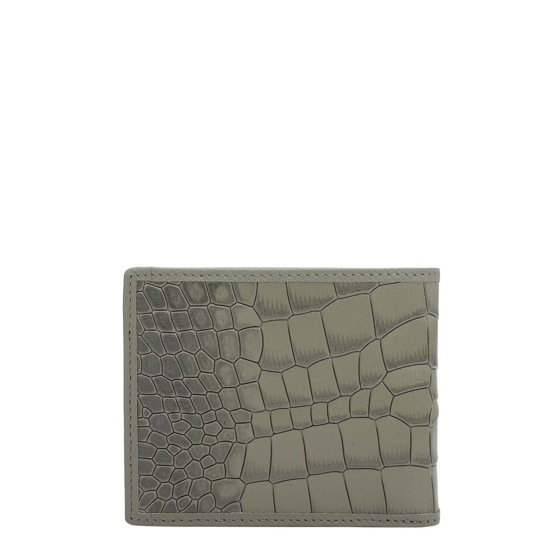 Stone Grey Bifold Leather Mens Wallet
