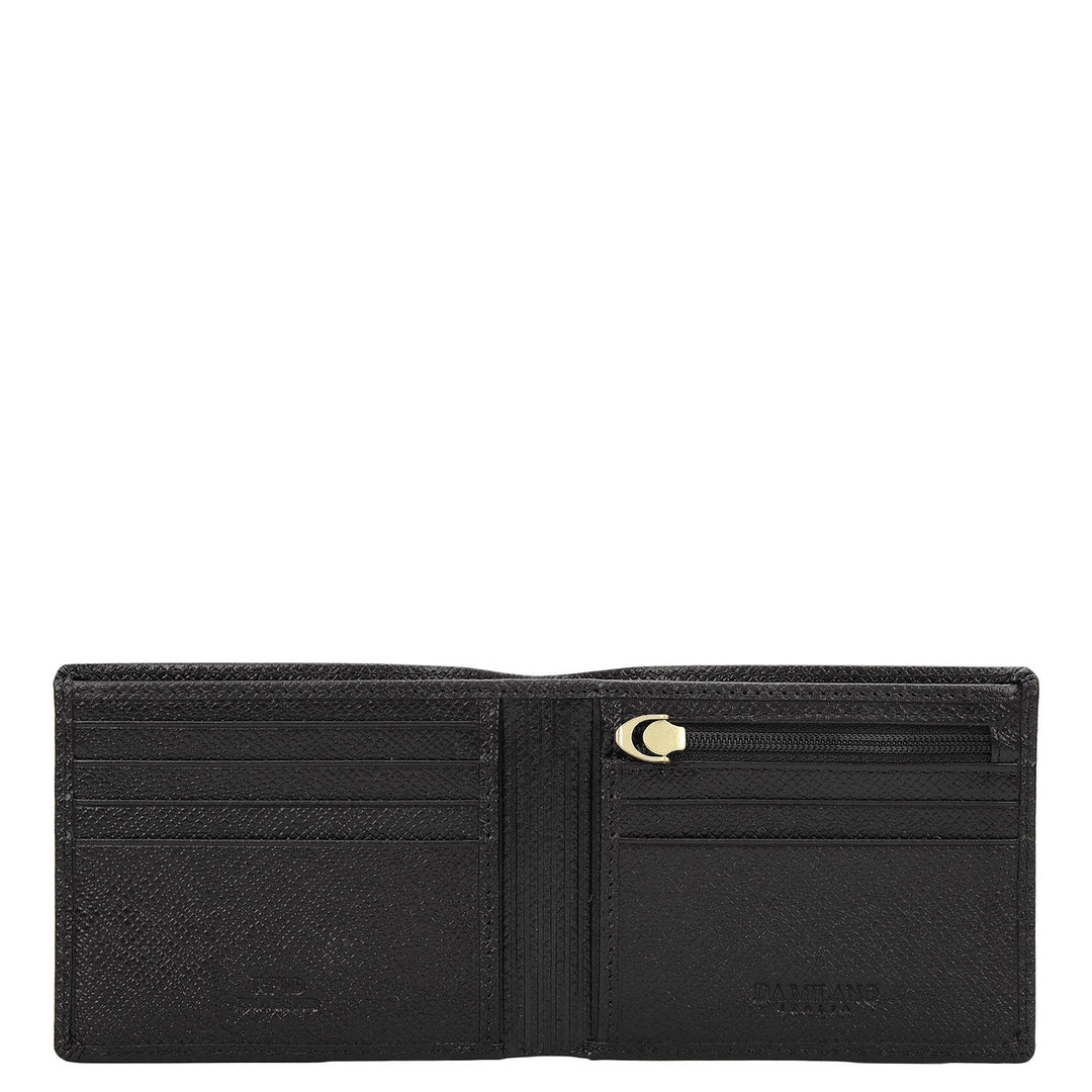 Black Bifold Leather Mens Wallet