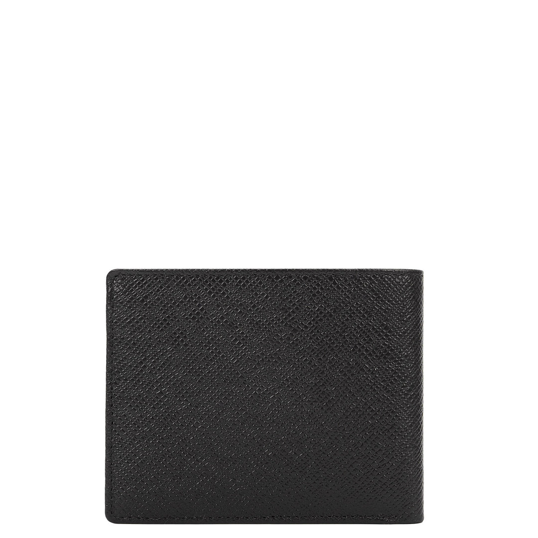 Black Bifold Leather Mens Wallet