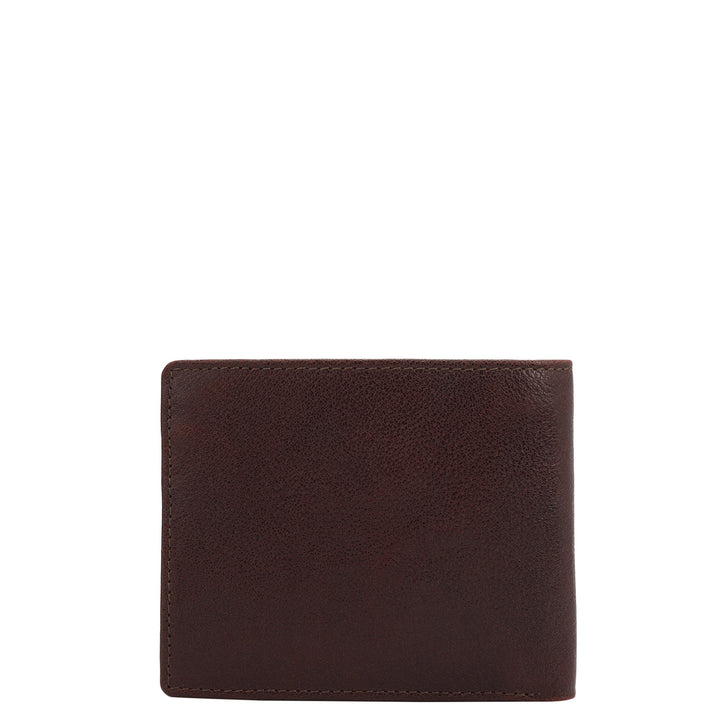 Burgundy Bifold Leather Mens Wallet