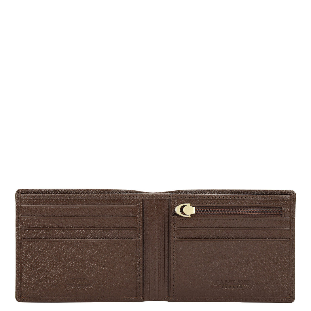 Chocolate Bifold Leather Mens Wallet