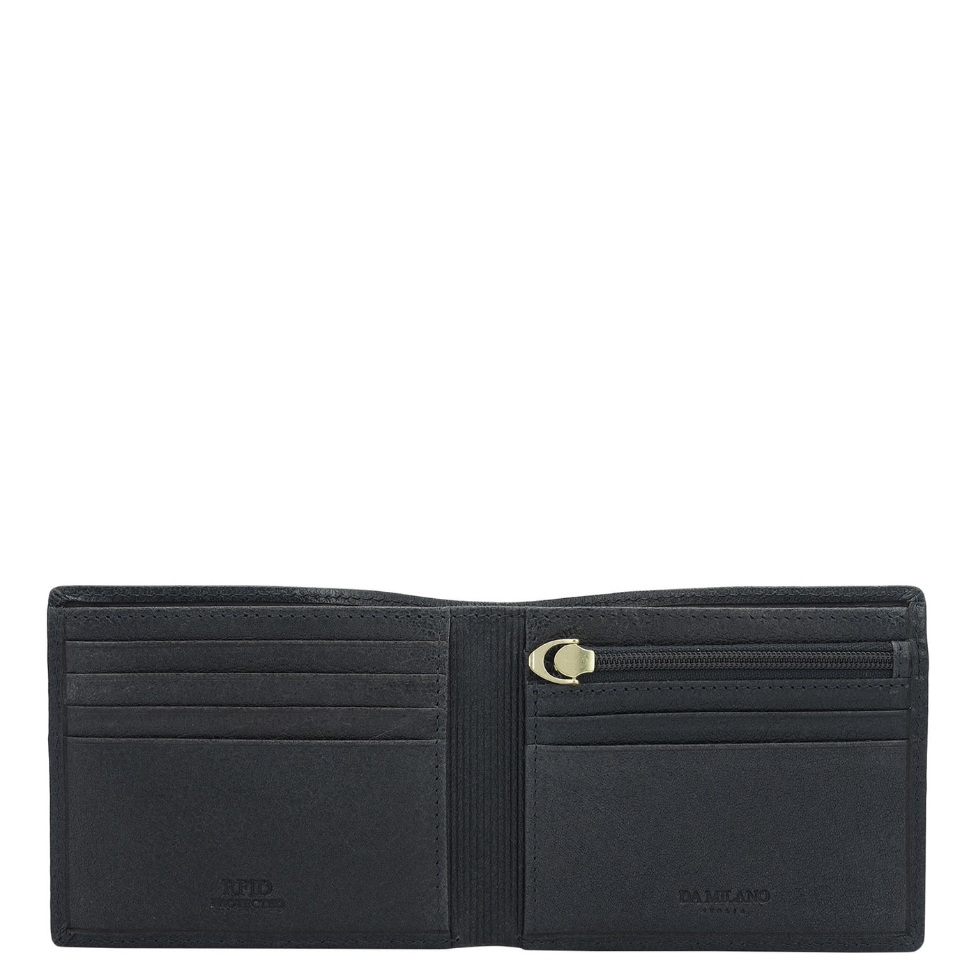Navy Bifold Leather Mens Wallet
