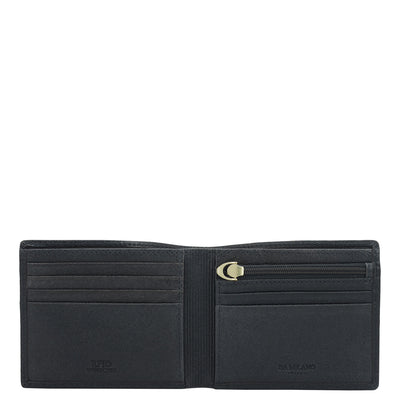Navy Bifold Leather Mens Wallet