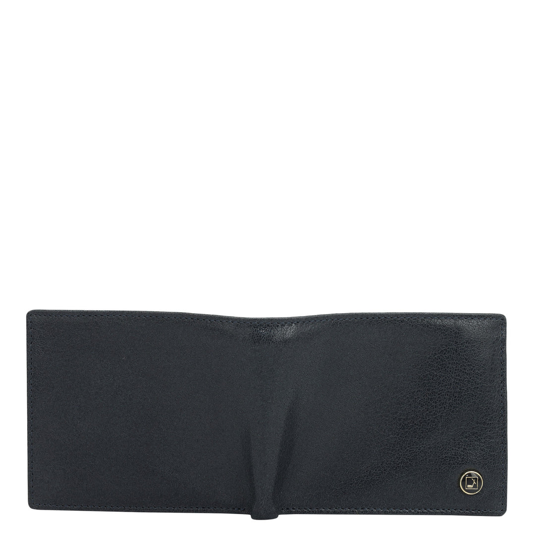 Navy Bifold Leather Mens Wallet