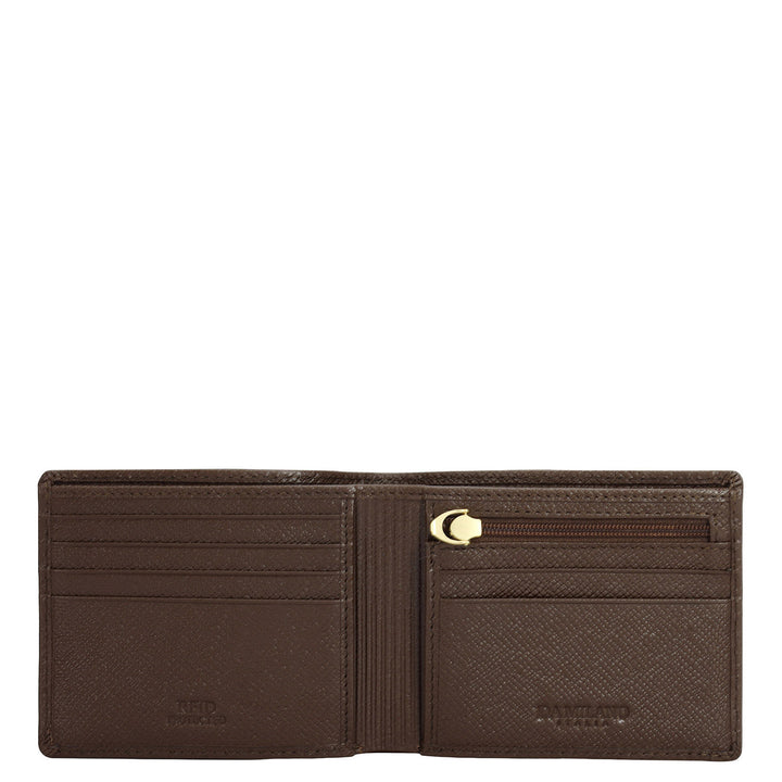 Walnut Bifold Leather Mens Wallet