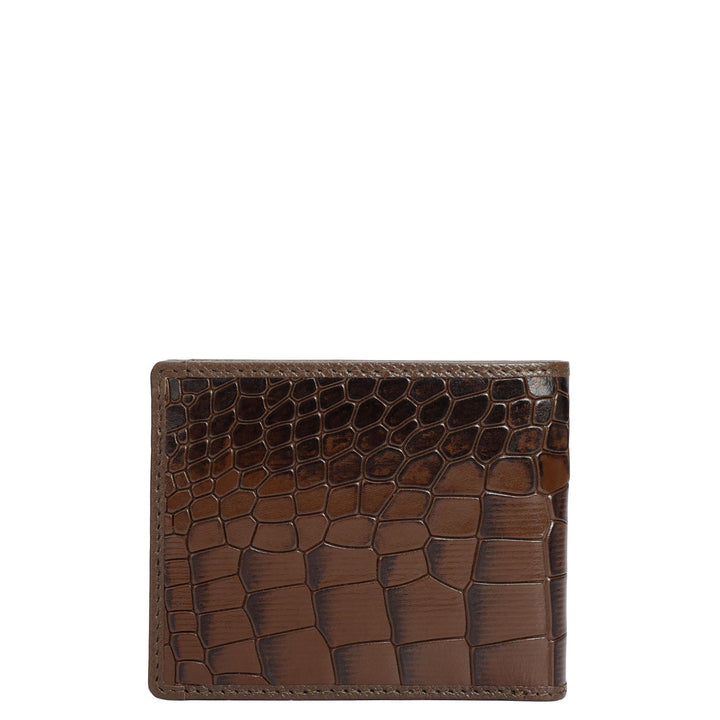 Walnut Bifold Leather Mens Wallet