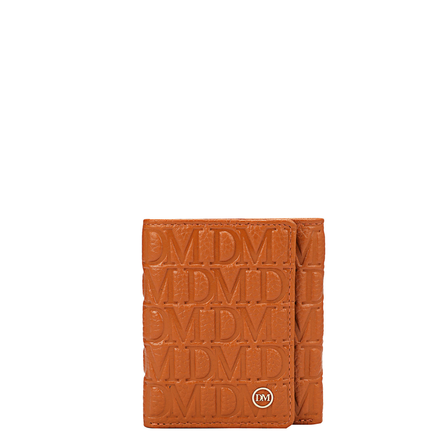 Monogram Leather Mens Wallet - Orange