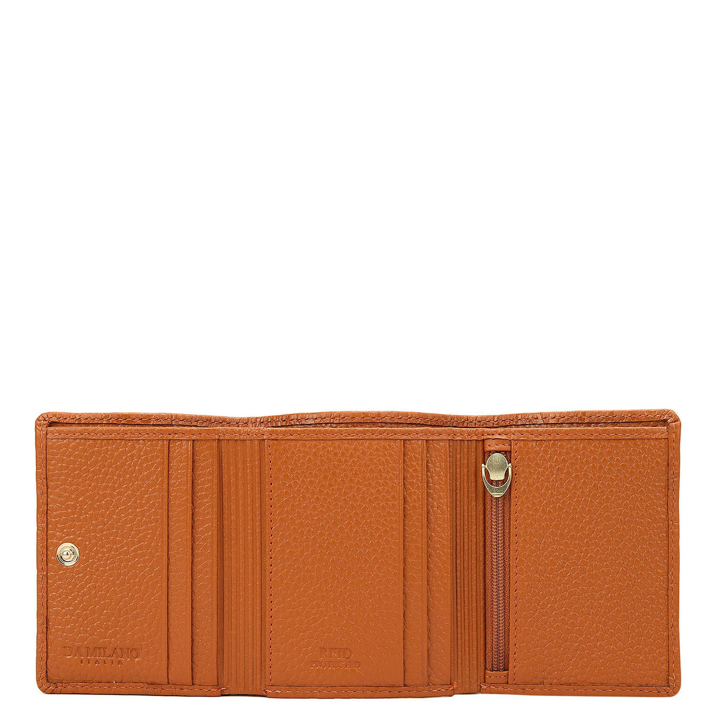 Monogram Leather Mens Wallet - Orange