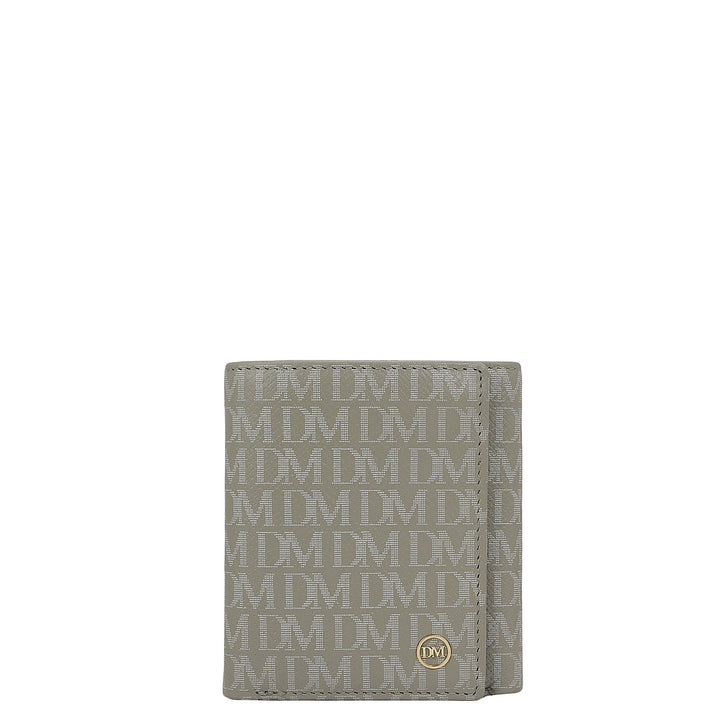 Stone Grey Bifold Leather Mens Wallet