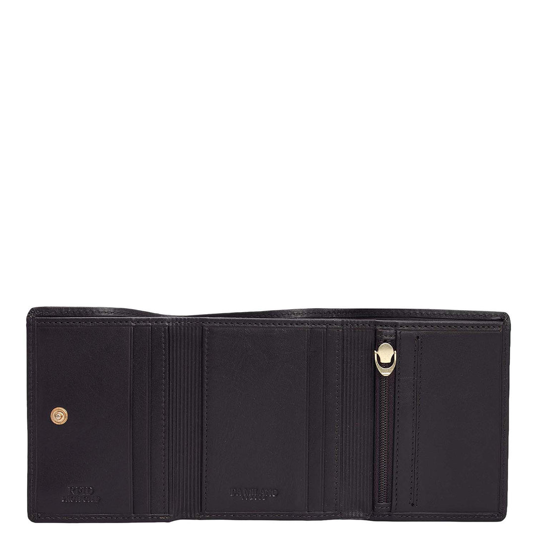 Brown Trifold Leather Mens Wallet