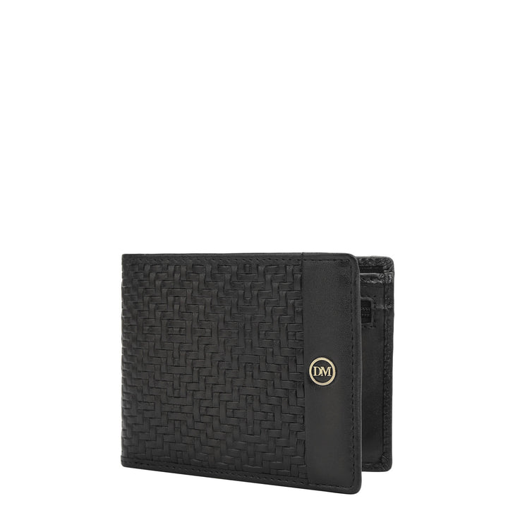 Black Bifold Leather Mens Wallet