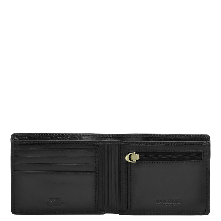 Black Bifold Leather Mens Wallet
