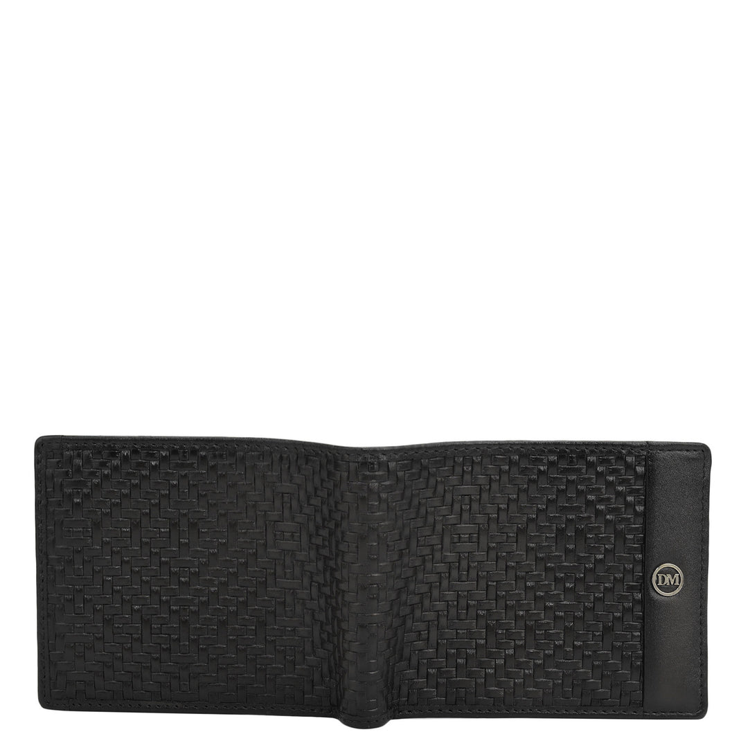 Black Bifold Leather Mens Wallet