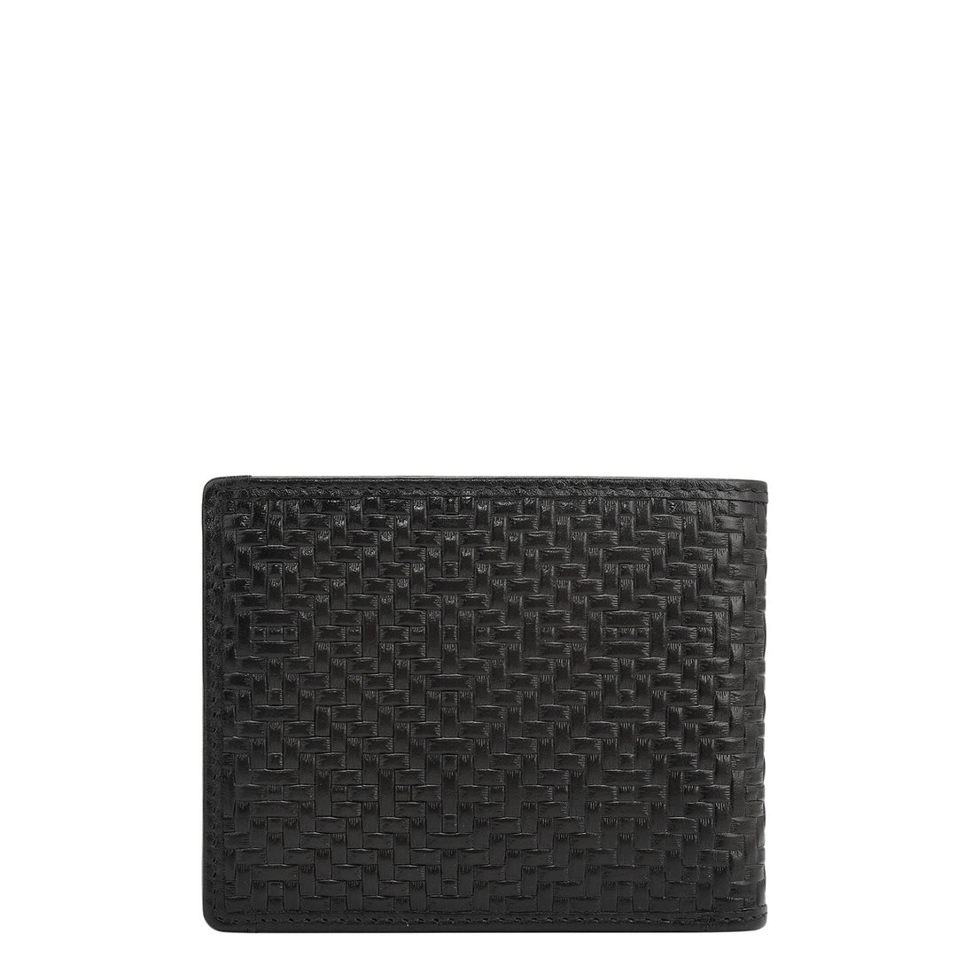 Black Bifold Leather Mens Wallet