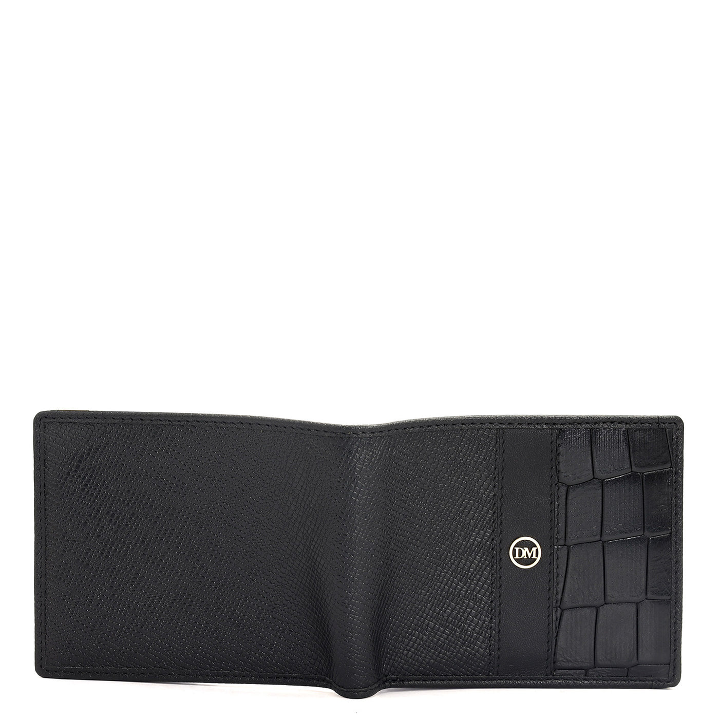 Franzy Croco Leather Mens Wallet - Black