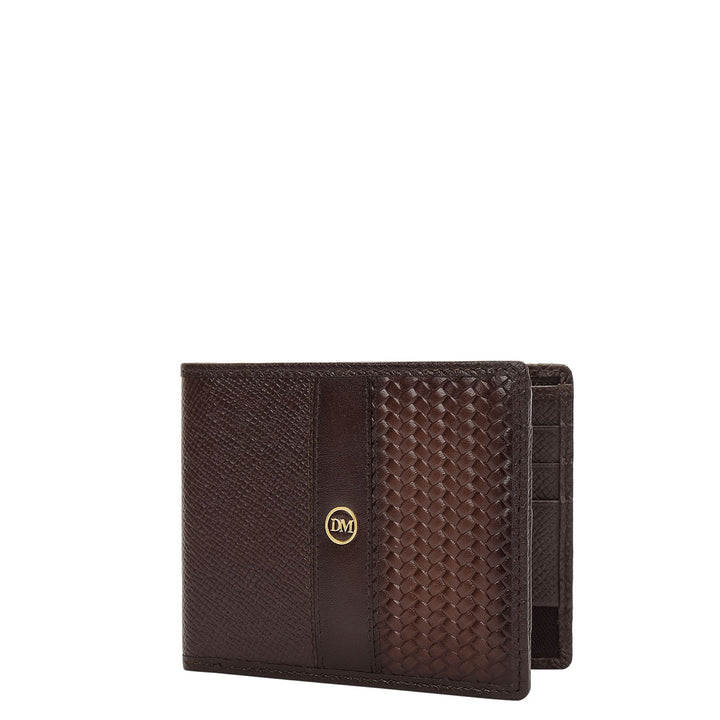 Mat-Emboss Bifold Men's Wallet - Chocolate