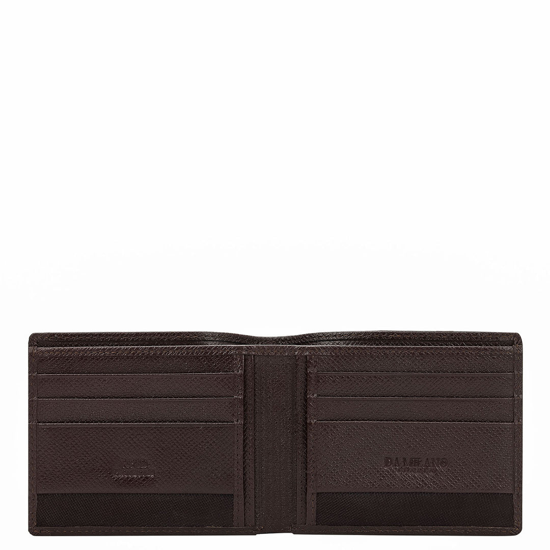 Mat-Emboss Bifold Men's Wallet - Chocolate