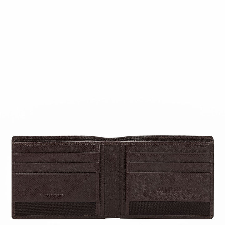 Mat-Emboss Bifold Men's Wallet - Chocolate