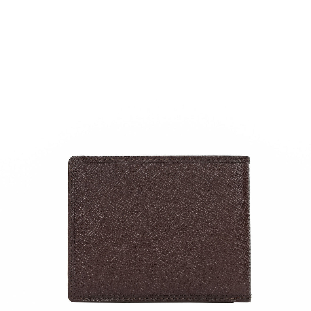 Mat-Emboss Bifold Men's Wallet - Chocolate
