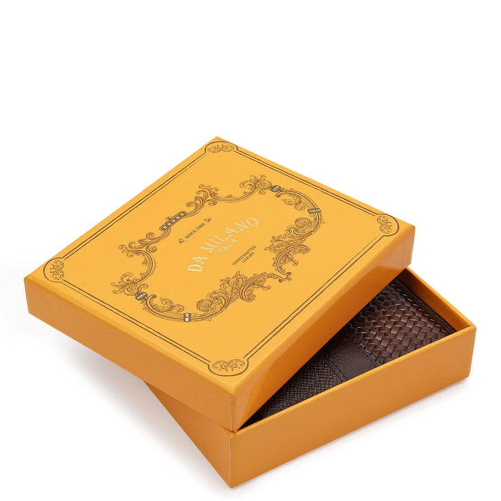 Mat-Emboss Bifold Men's Wallet - Chocolate