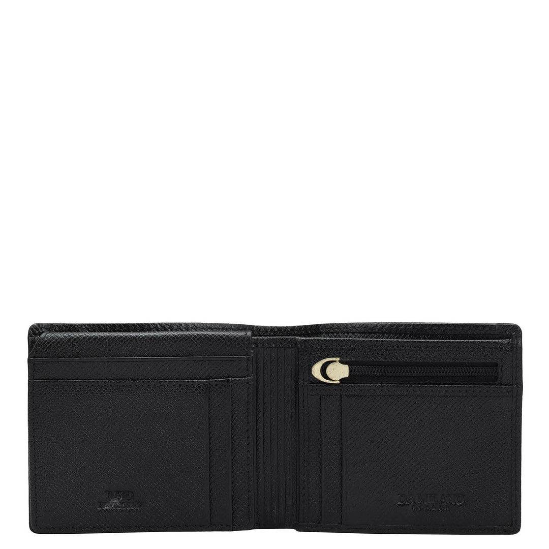 Croco Leather Mens Wallet - Black