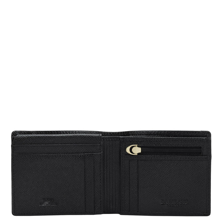 Croco Leather Mens Wallet - Black