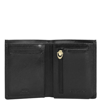 Black Bifold Leather Mens Wallet
