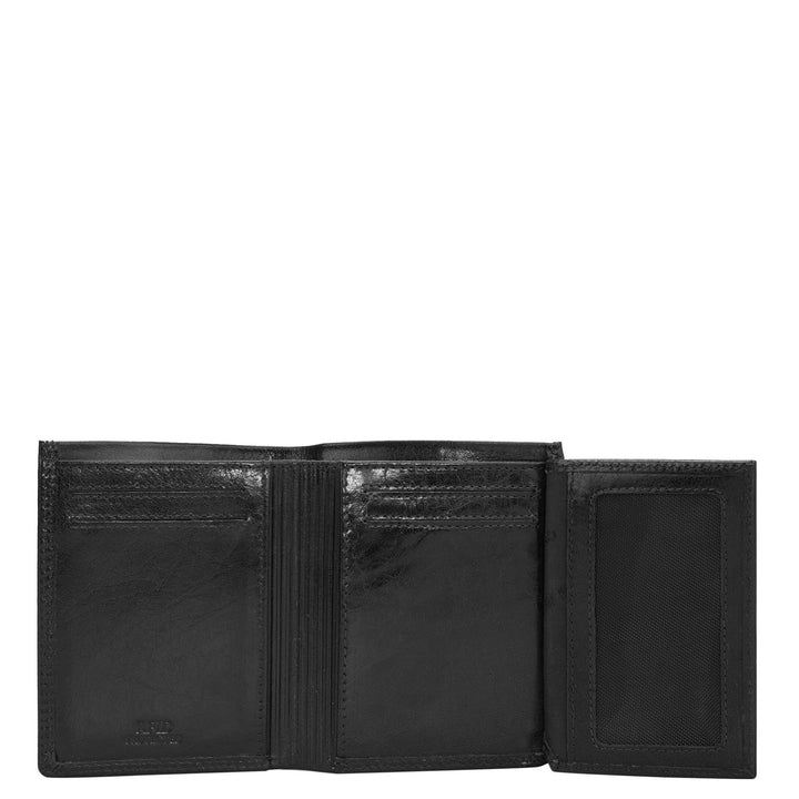 Black Bifold Leather Mens Wallet