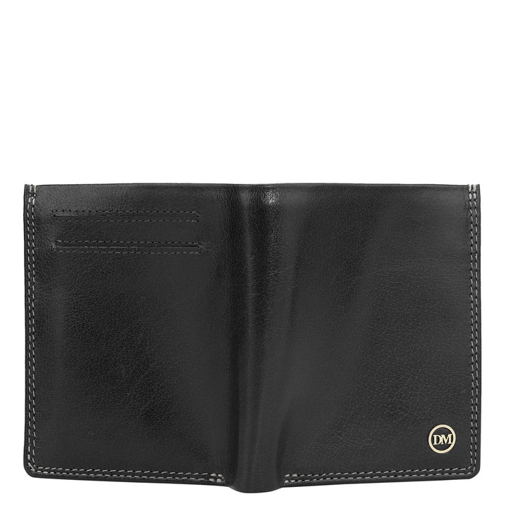 Black Bifold Leather Mens Wallet